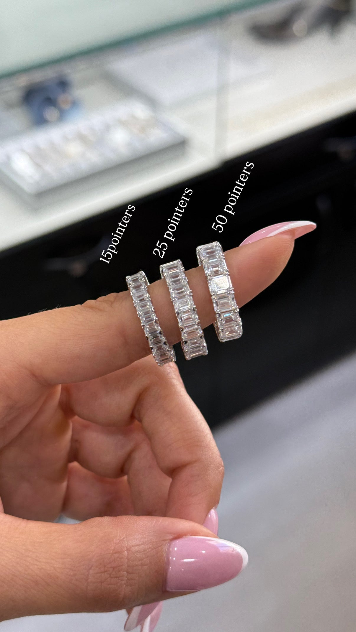 XL Emerald Diamond Eternity Band