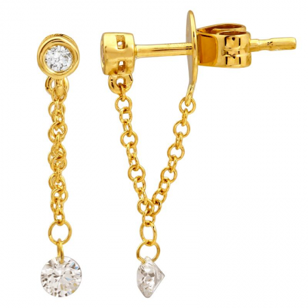 Floating Diamond + Diamond Bezel