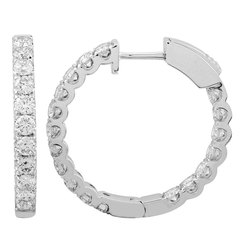 23mm Diamond In-And-Out Hoops