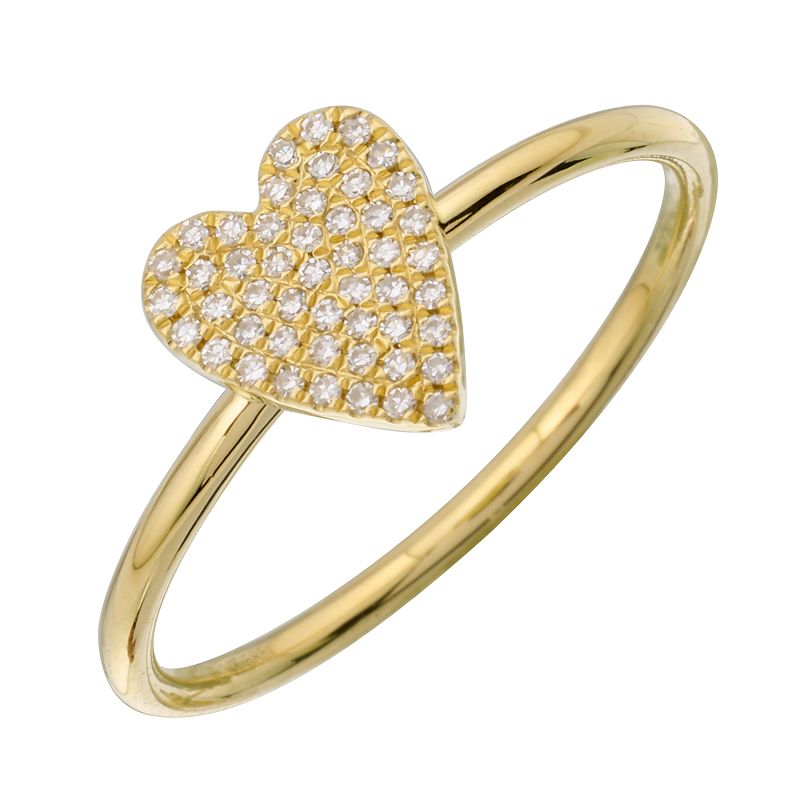 Mini Pavé Heart Ring