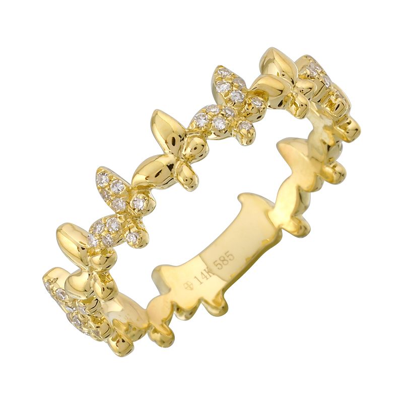 Solid + Pavé Butterfly Band