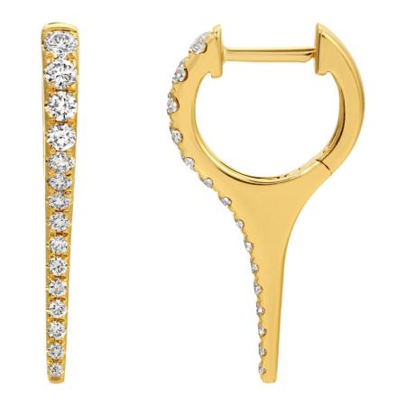Medium Diamond Spike Huggie