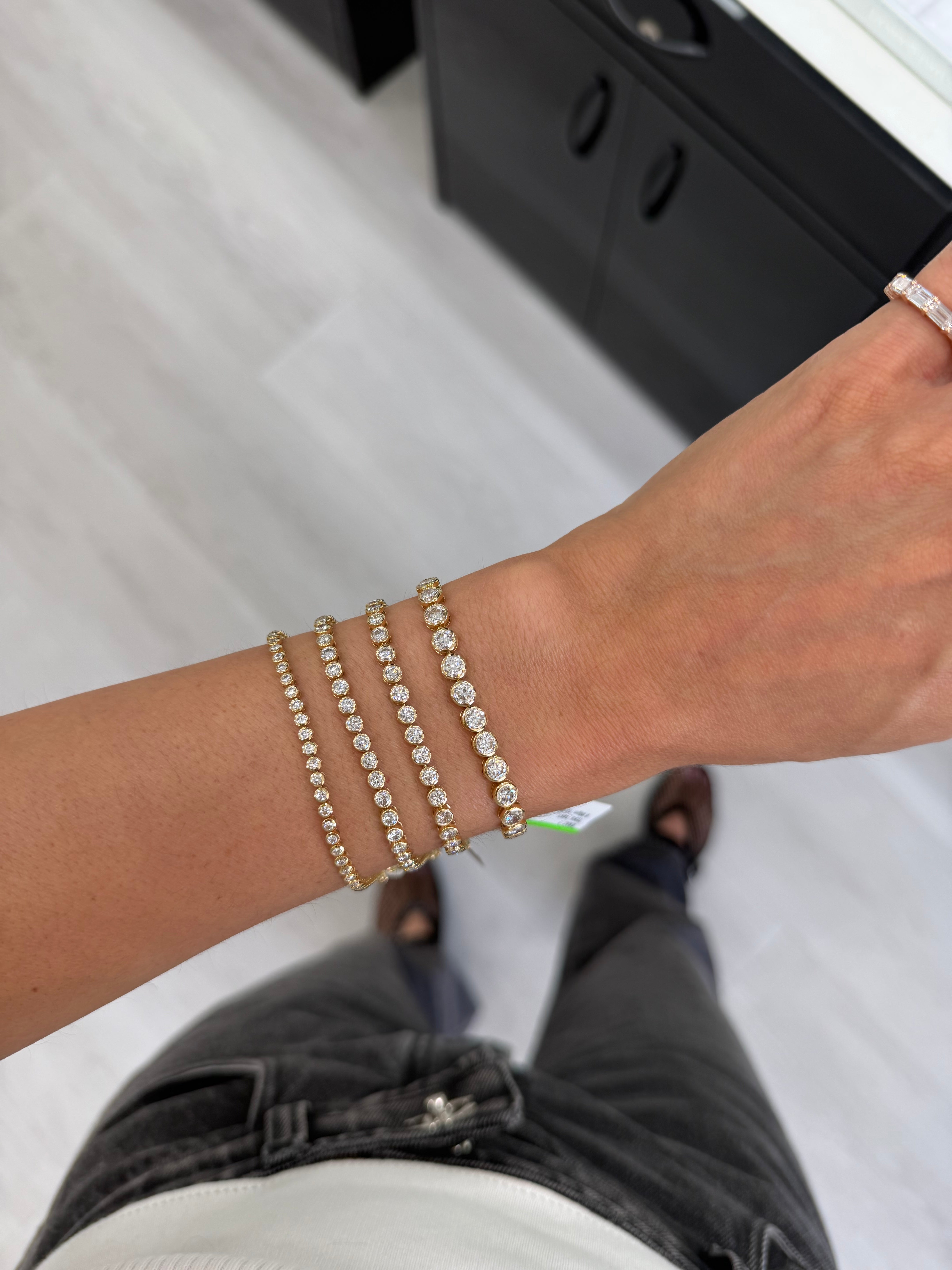 Lab Bezeled Tennis Bracelet