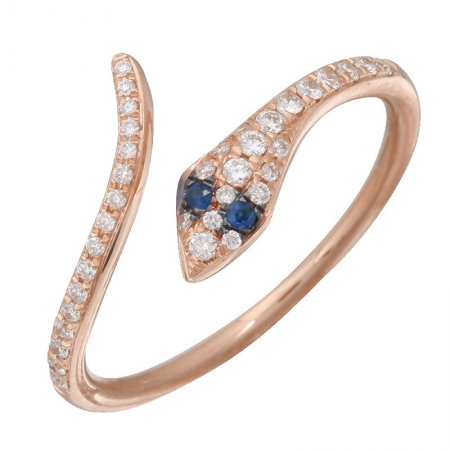 Snake Ring + Gemstone Eyes