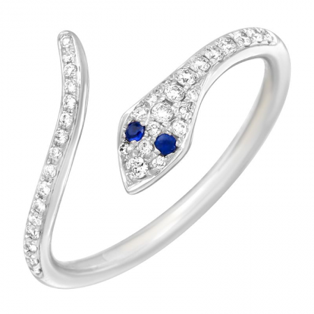 Snake Ring + Gemstone Eyes