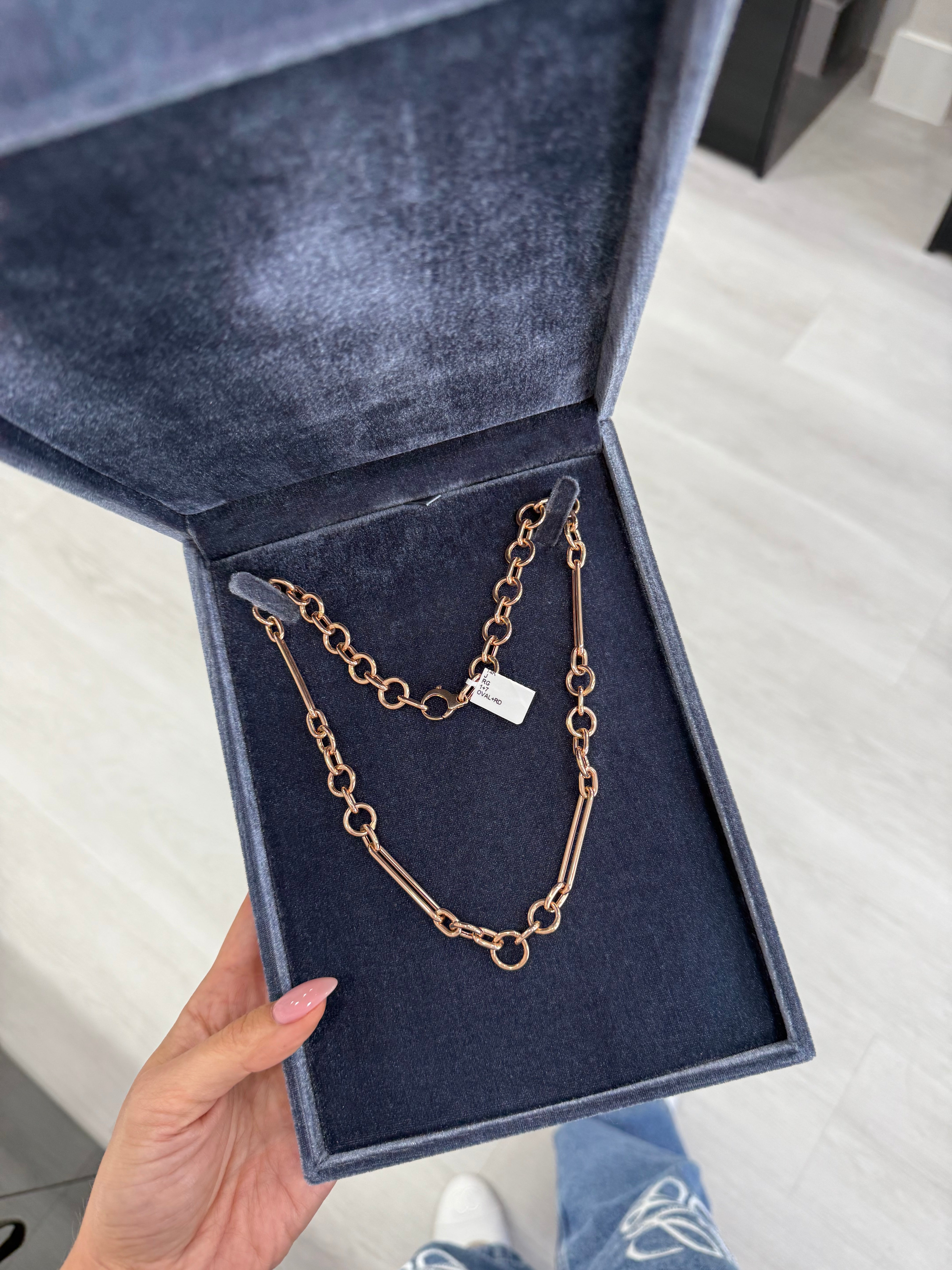 Round + Elongated Link Chain