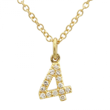 Mini Diamond Number Necklace