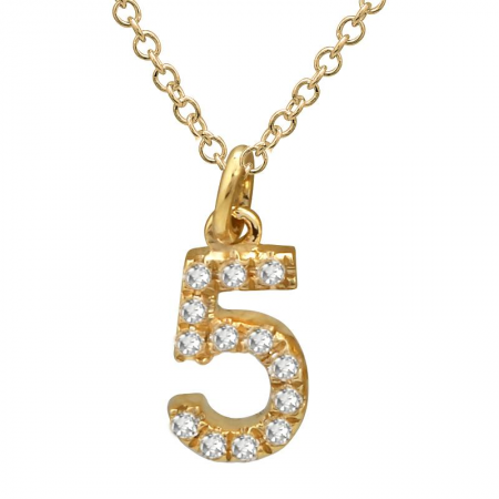 Mini Diamond Number Necklace