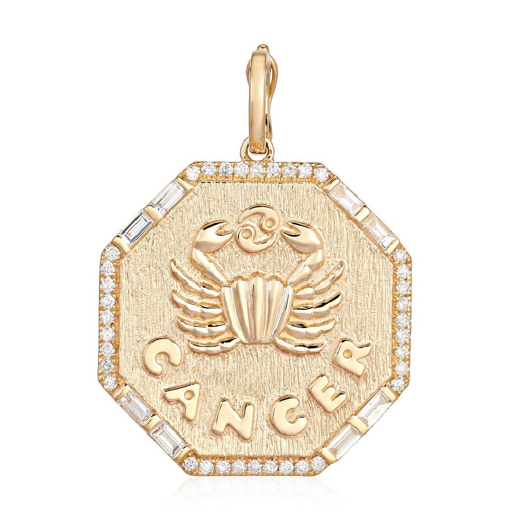 Octagon Zodiac Charm