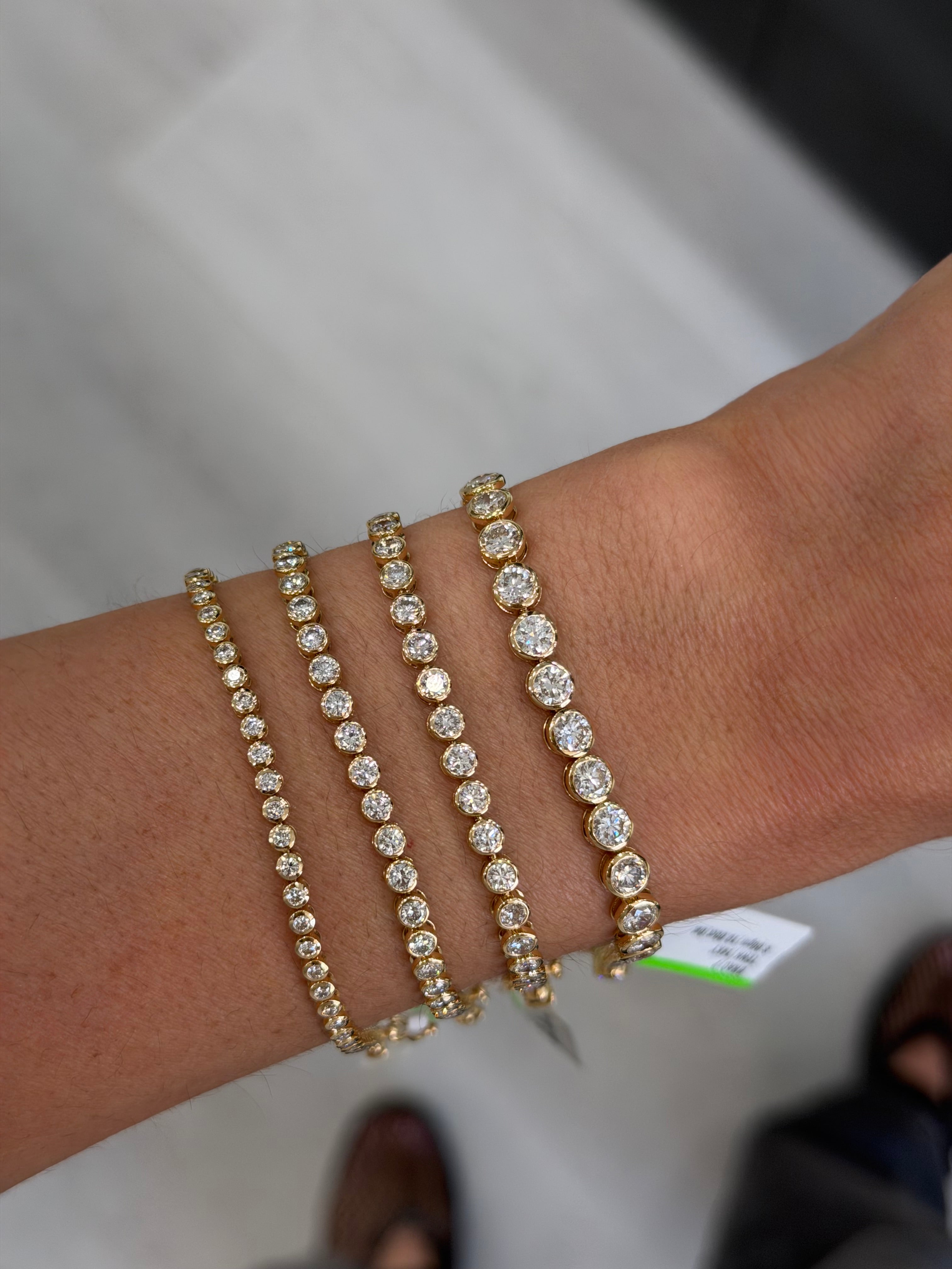Lab Bezeled Tennis Bracelet
