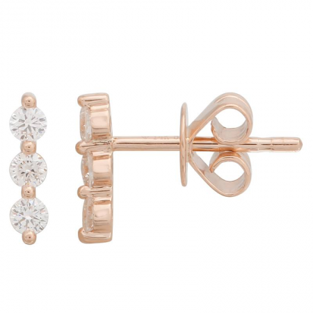 3 Linear Diamond Stud
