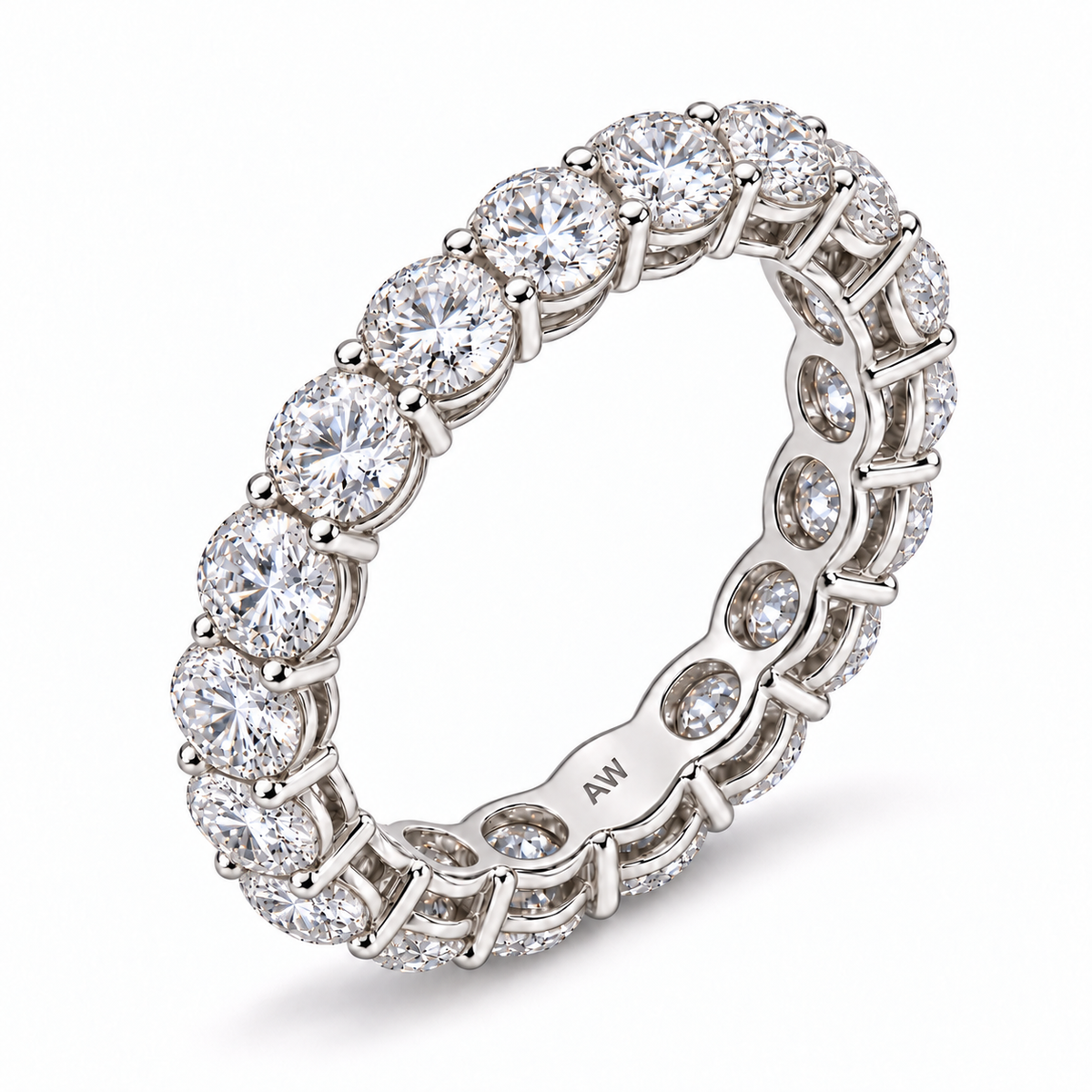 Large Round Diamond Eternity Band