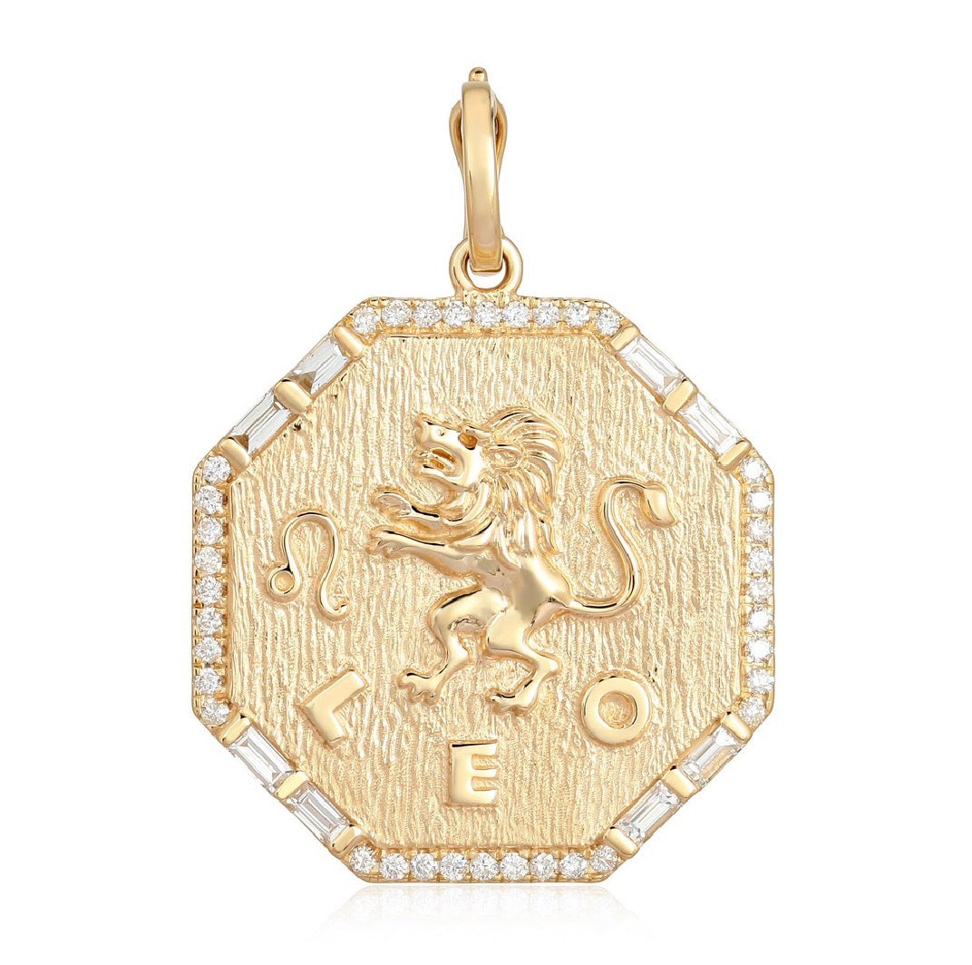 Octagon Zodiac Charm