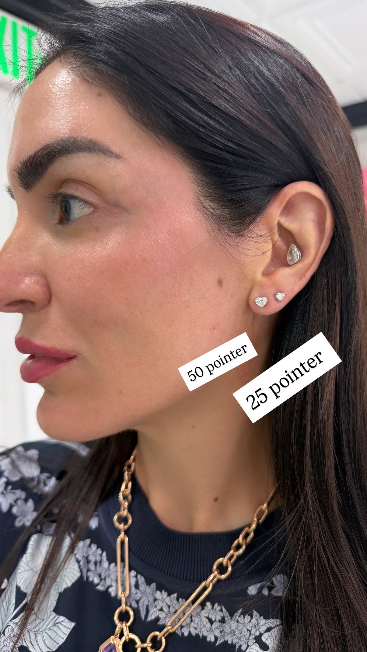 Lab Heart Diamond Studs