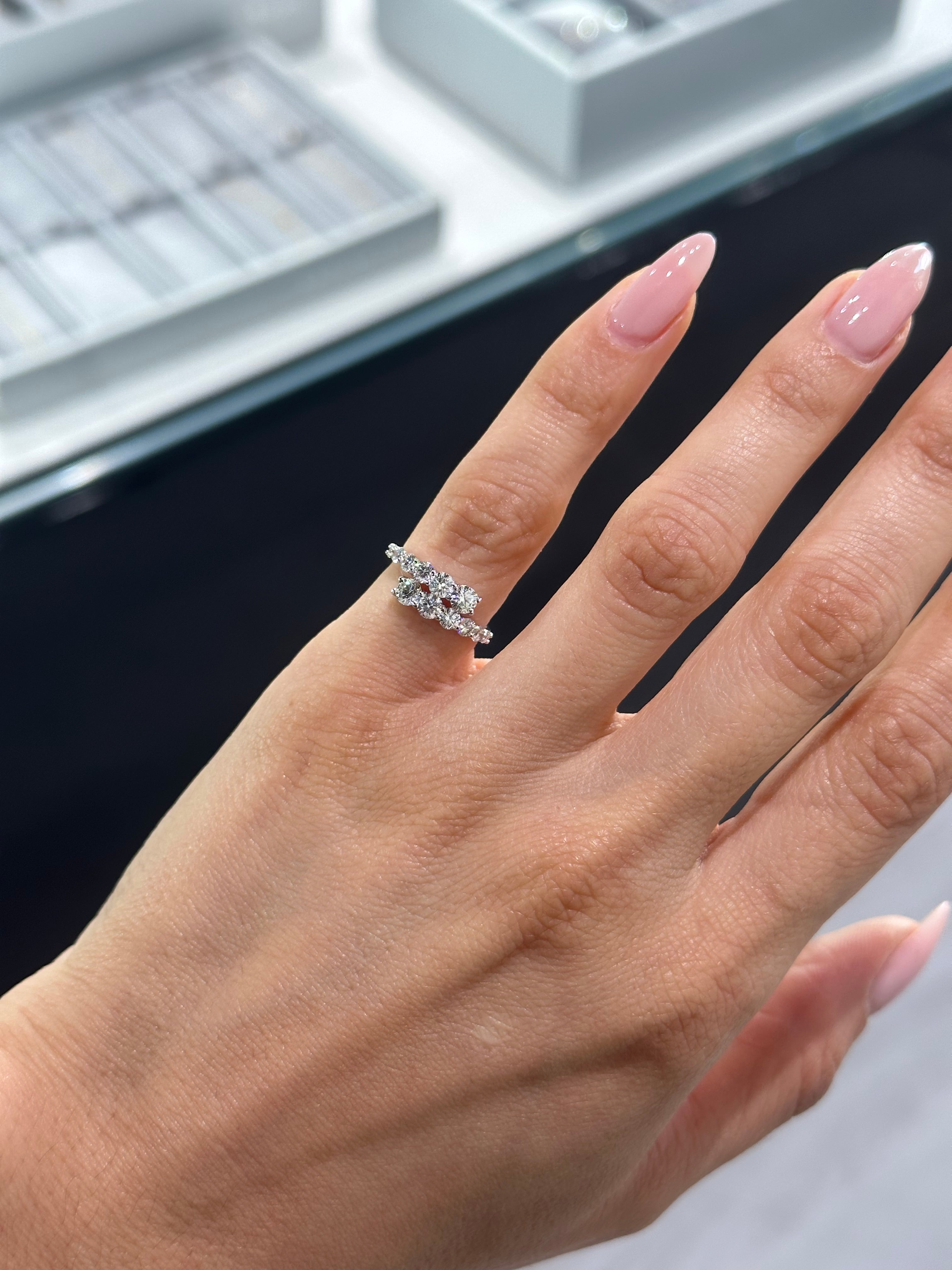Graduated Diamond Wrap Ring