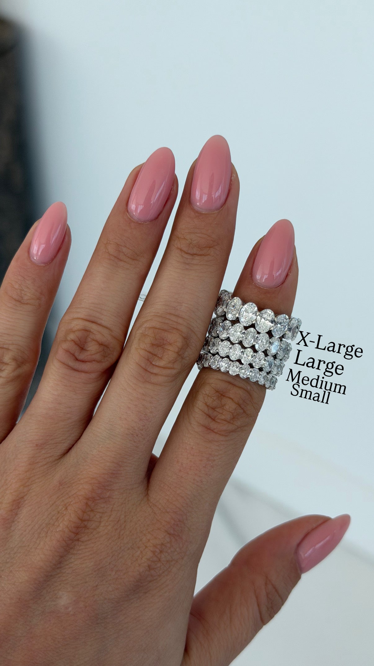 XL Oval Diamond Eternity Band