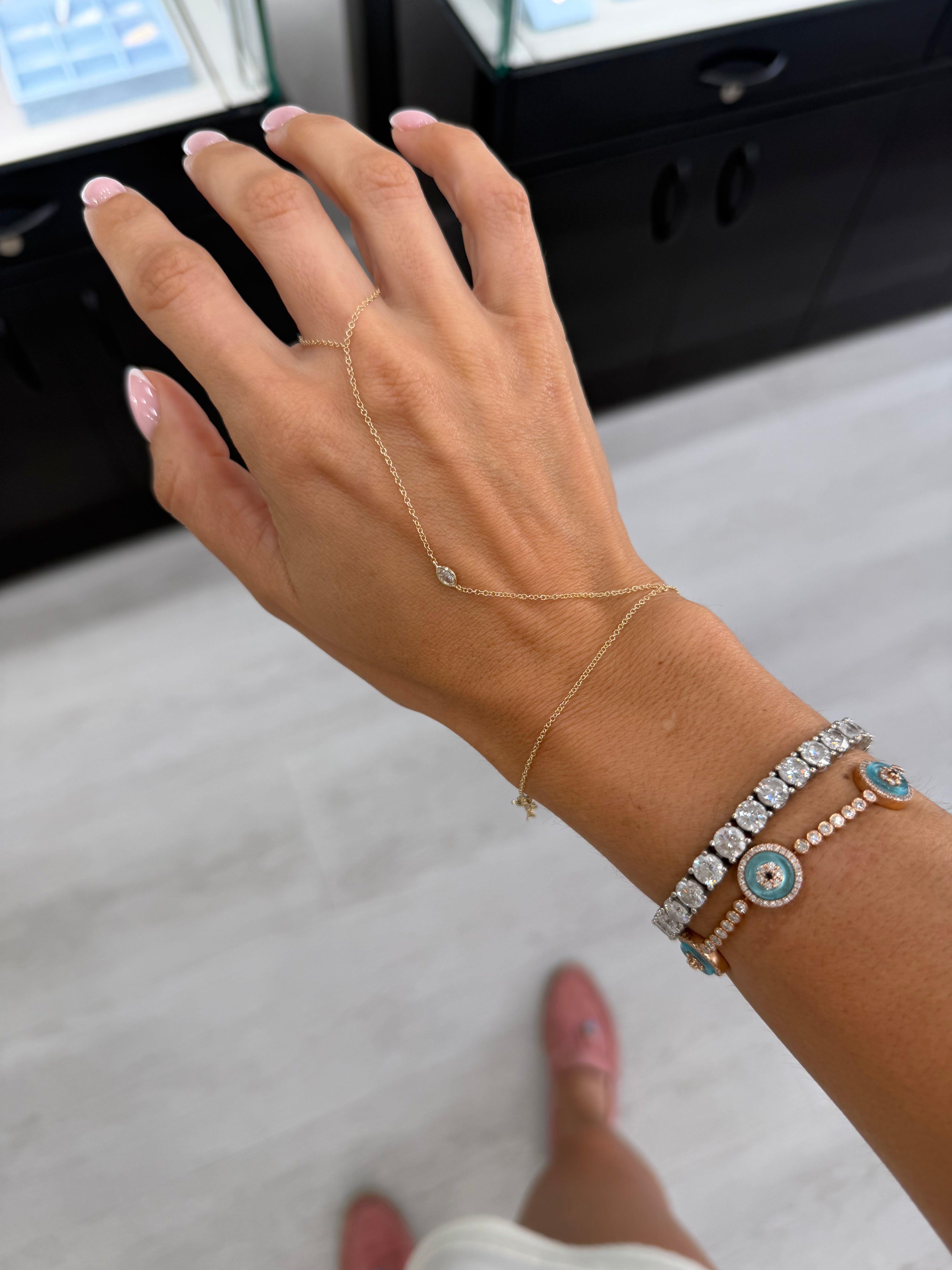 Marquise Bezel Hand Chain