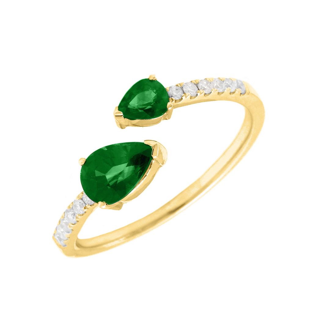 Double Pear Wrap Ring