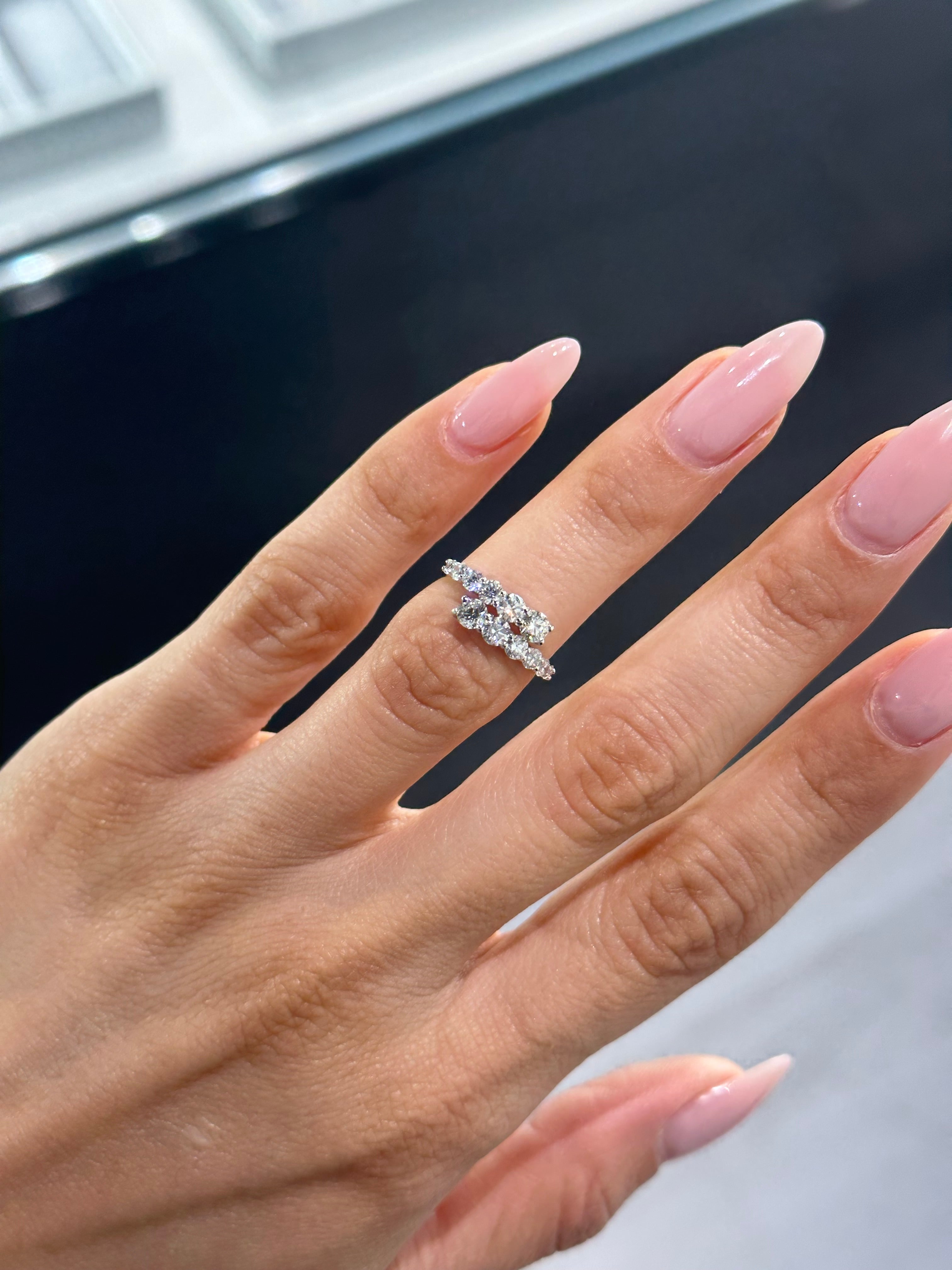 Graduated Diamond Wrap Ring