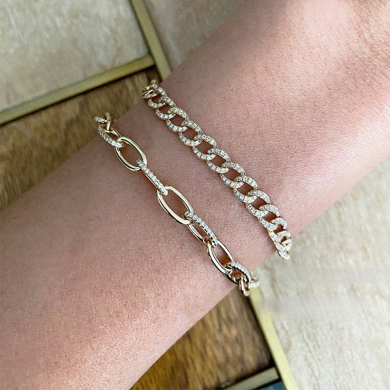 Center Pavé Link Bracelet