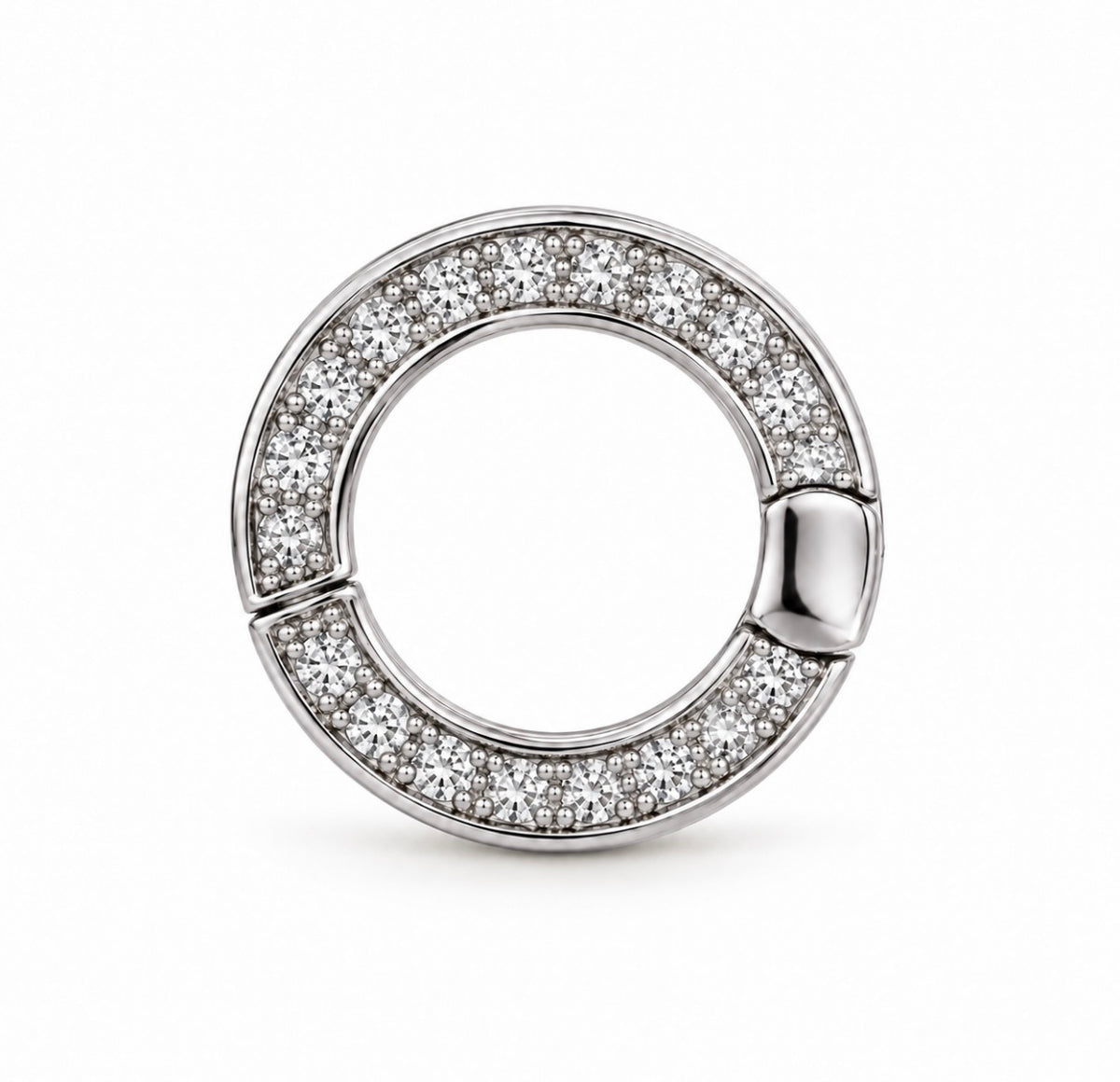 Diamond Round Enhancer Clasp
