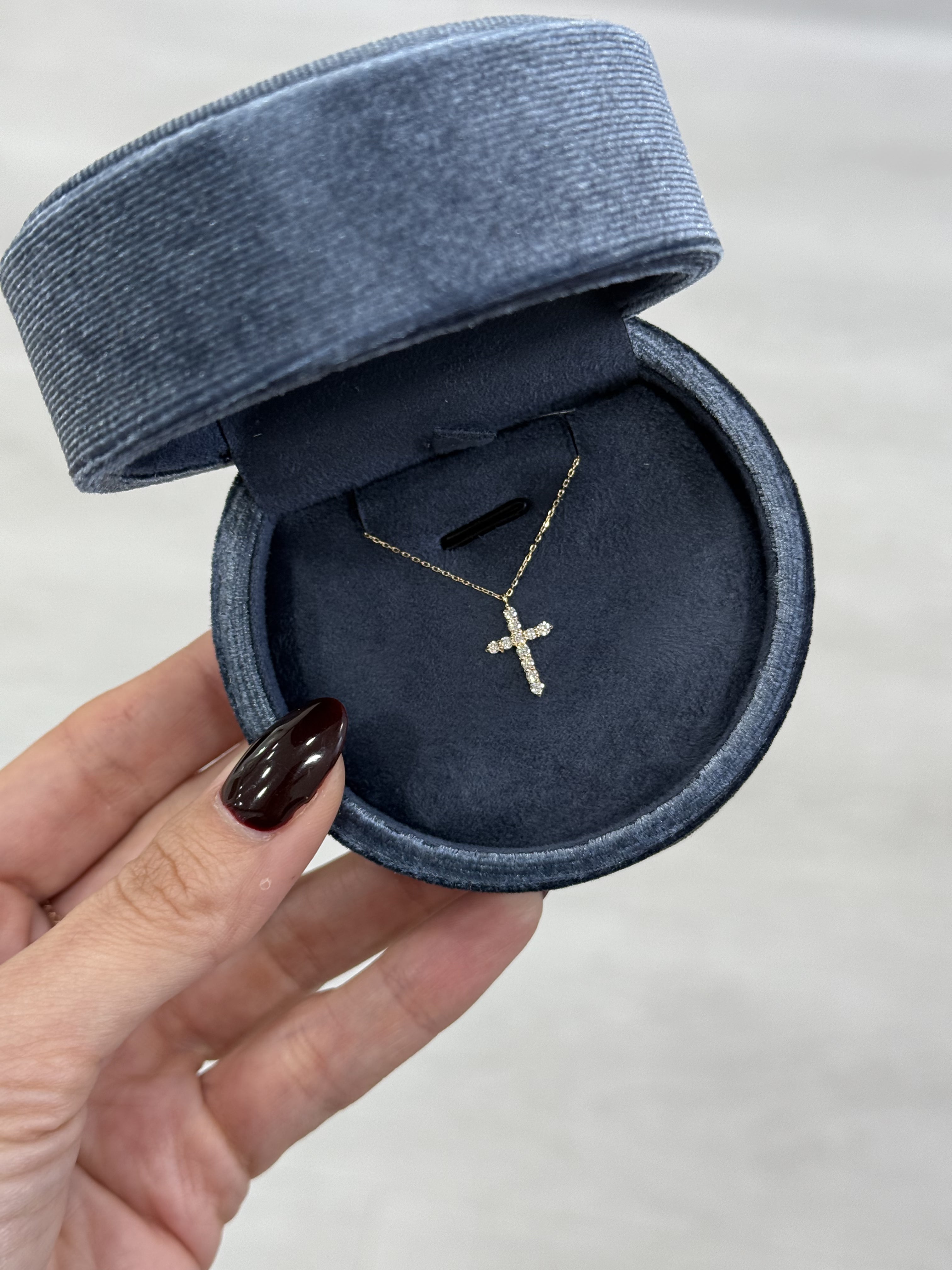Mini 18k Cross Necklace