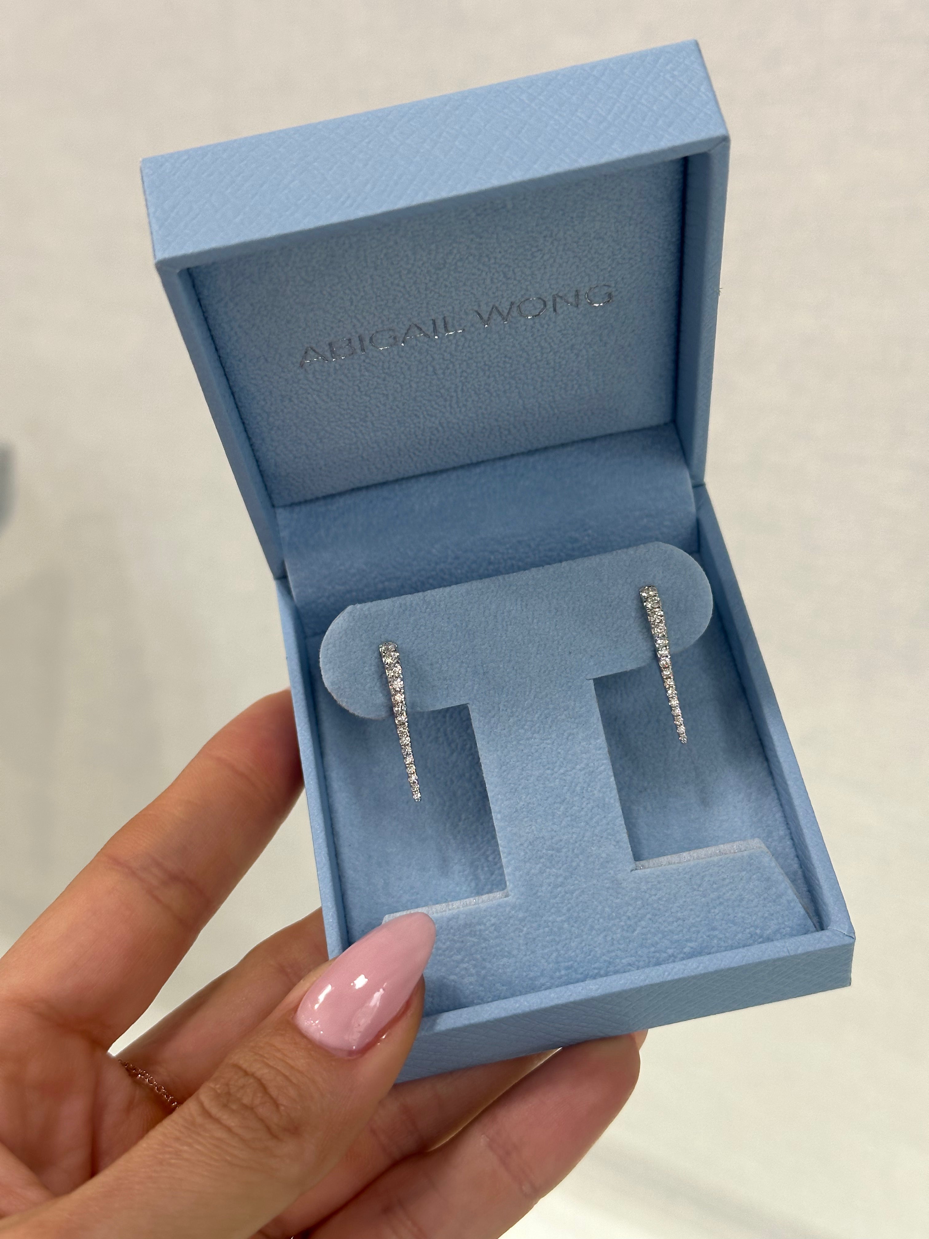 Long Diamond Spike Huggie