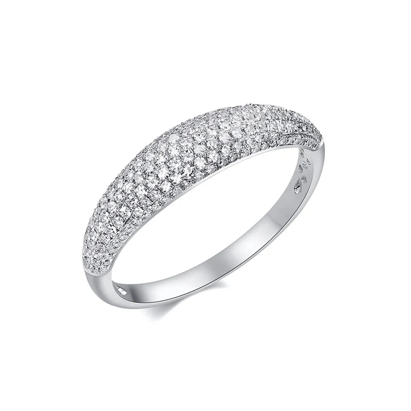 Pavé Tapered Dome Ring