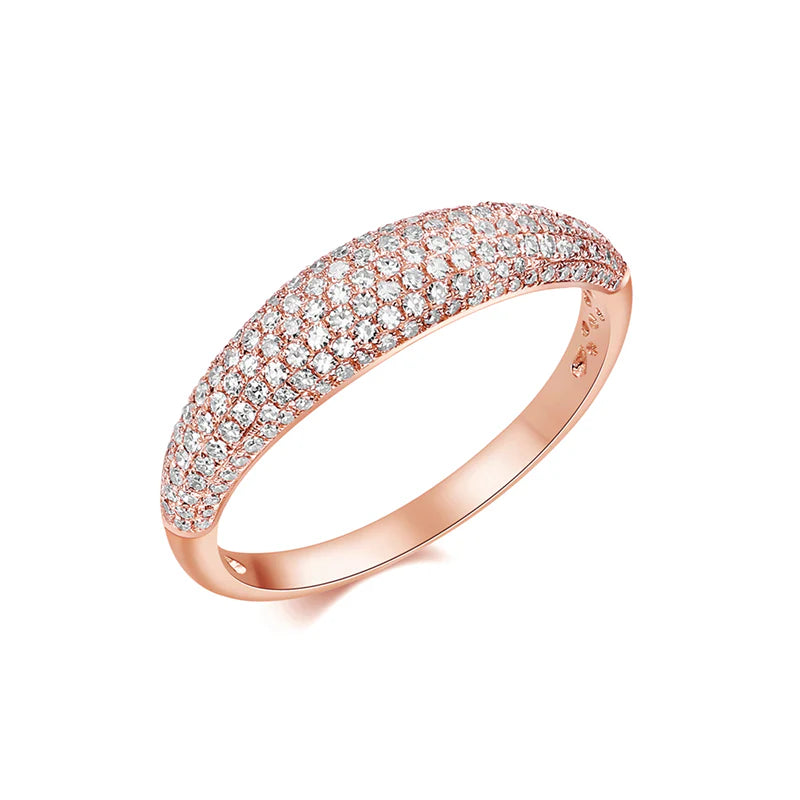 Pavé Tapered Dome Ring