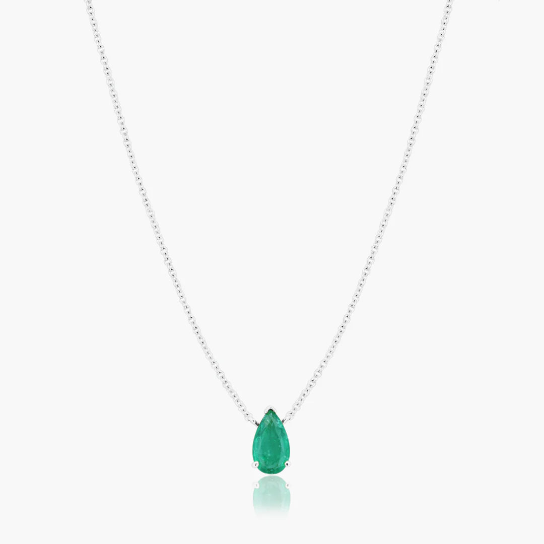 Emerald Pear Necklace
