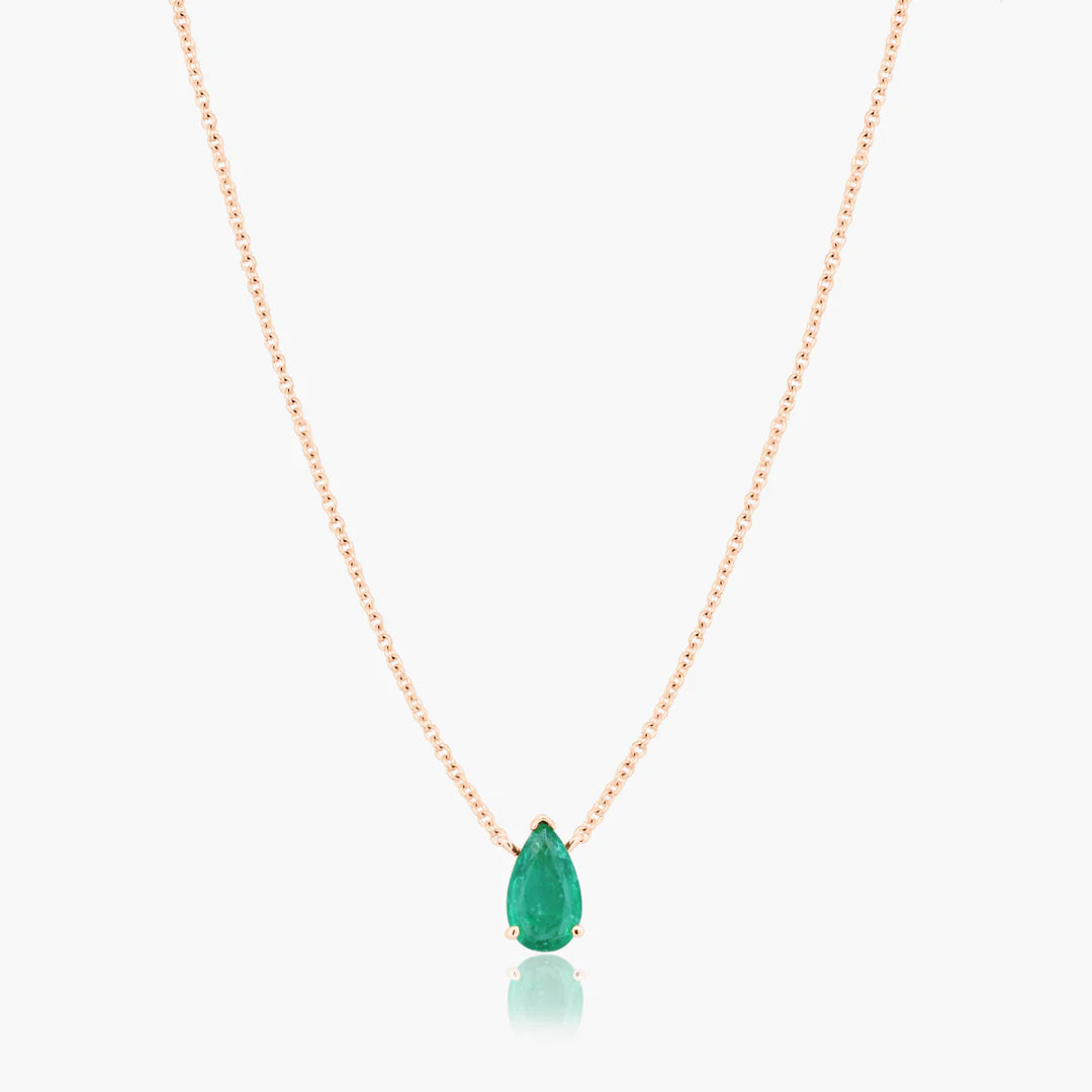 Emerald Pear Necklace