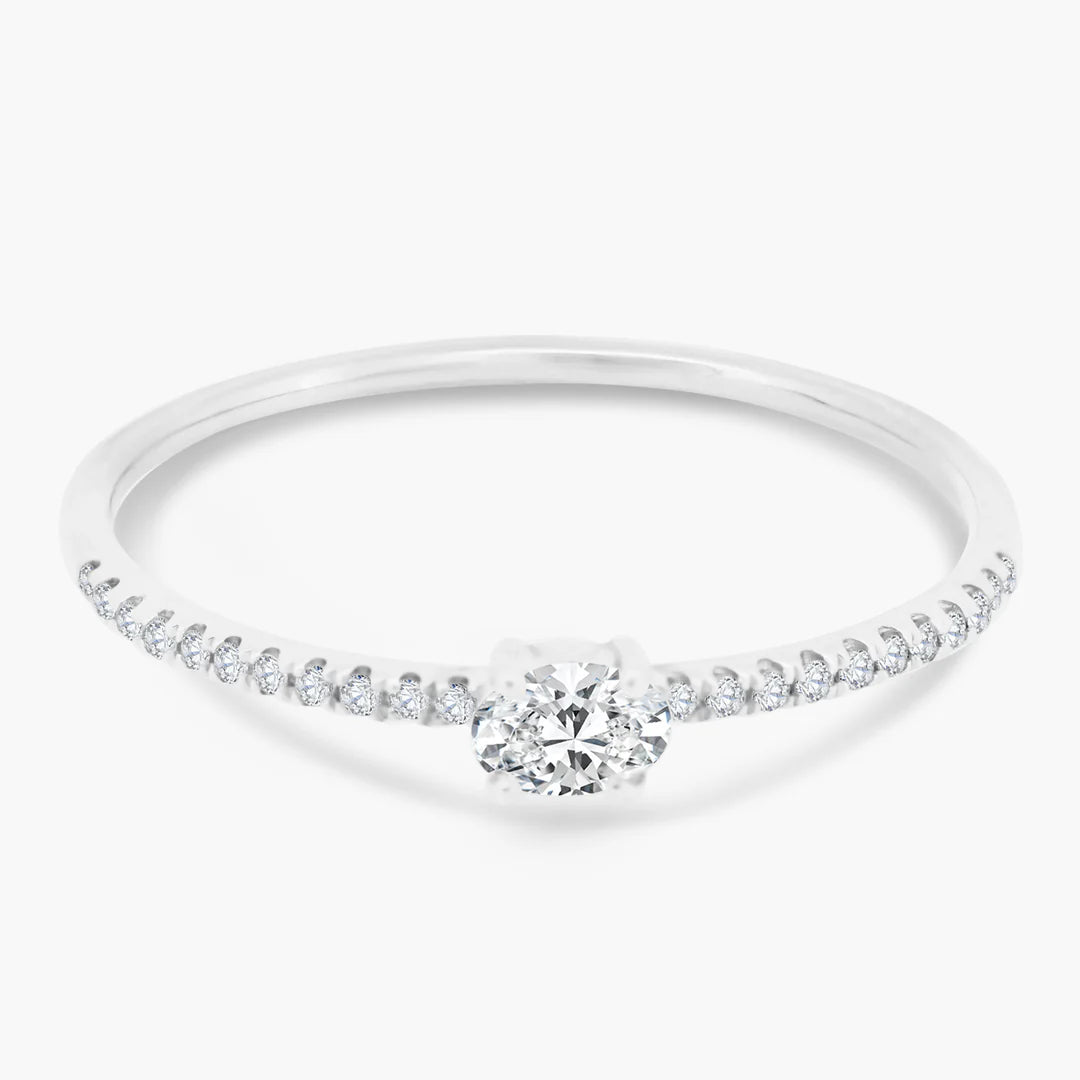 Fancy Cut + Mini Pavé Band Ring