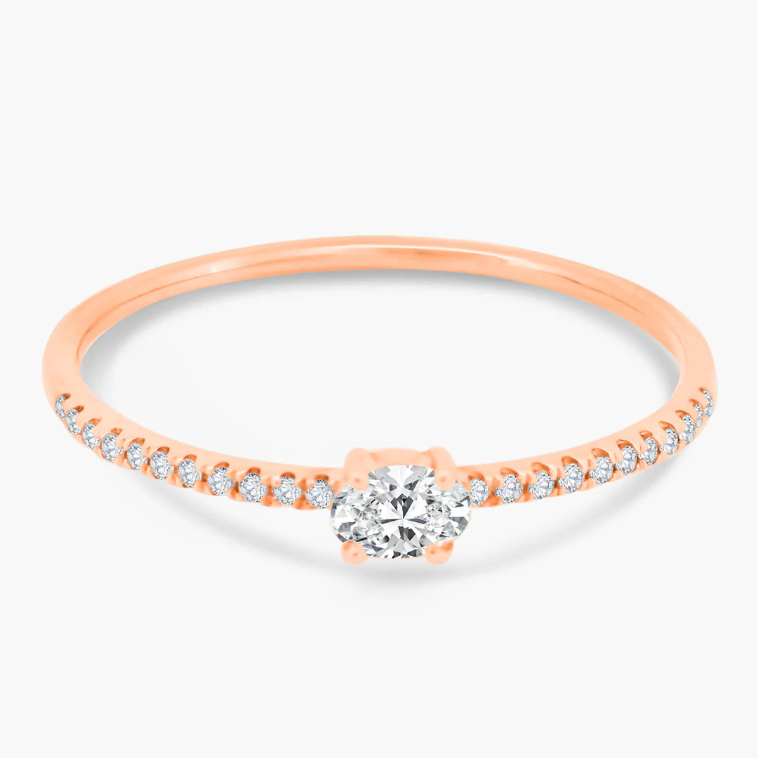 Fancy Cut + Mini Pavé Band Ring