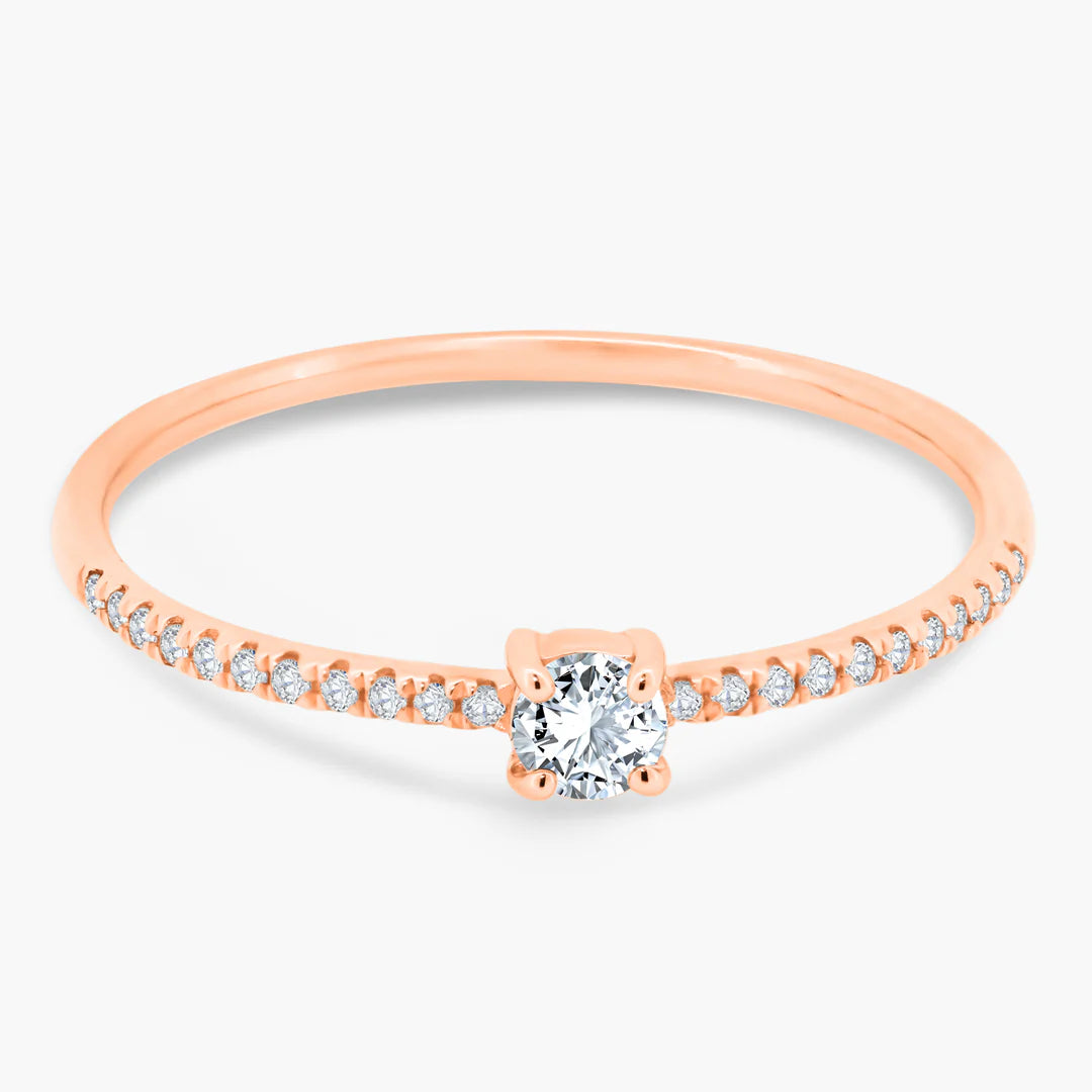 Fancy Cut + Mini Pavé Band Ring