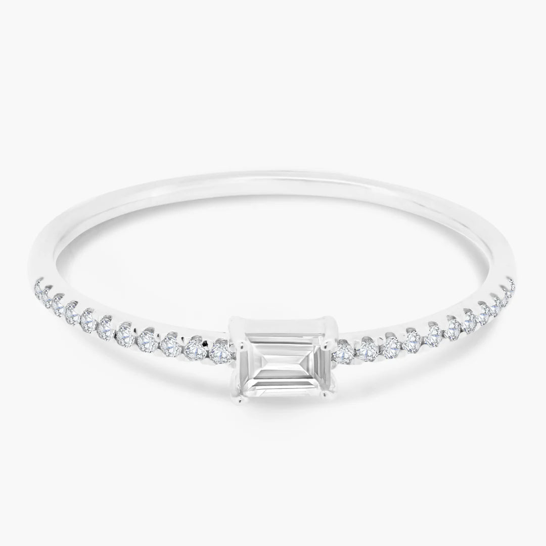 Fancy Cut + Mini Pavé Band Ring