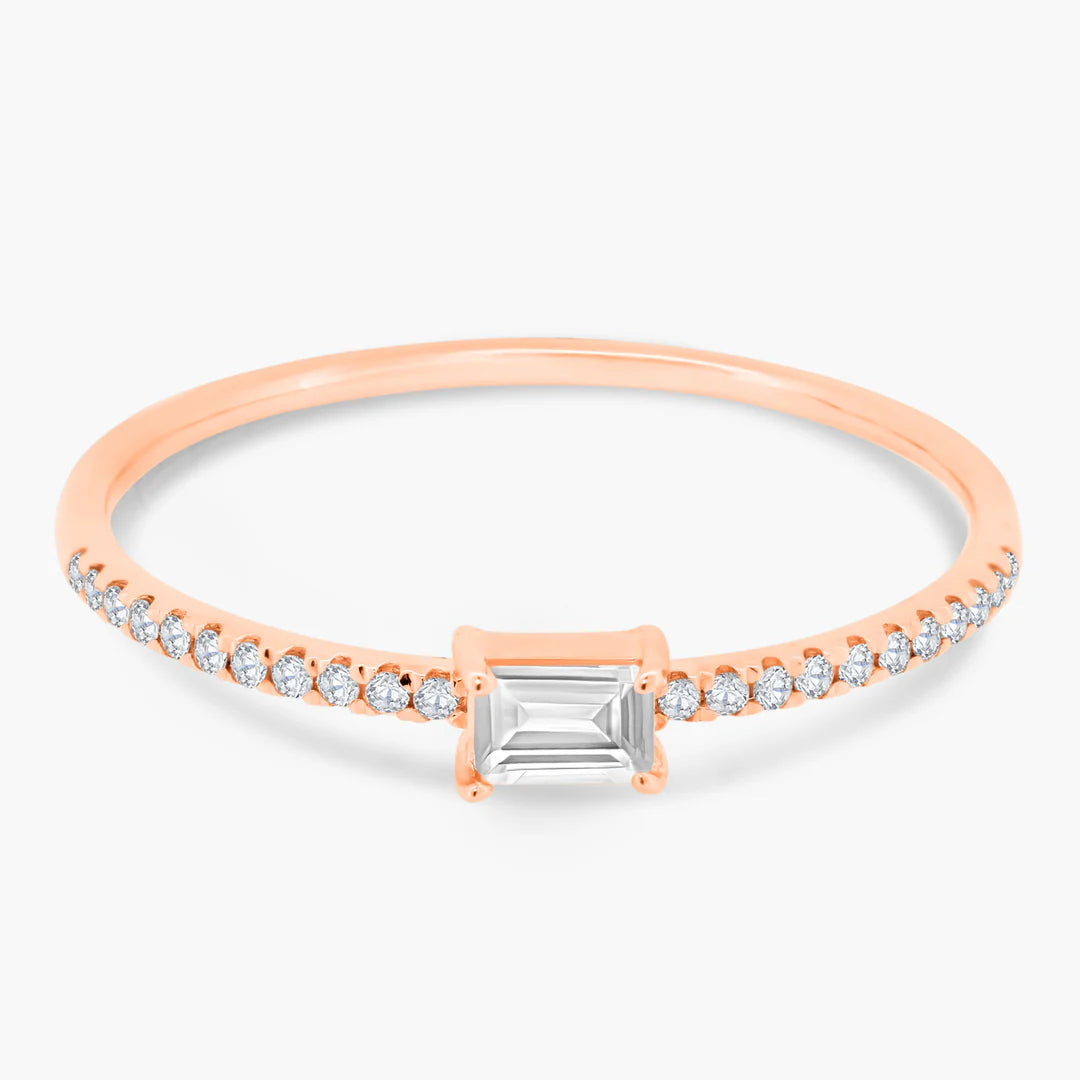 Fancy Cut + Mini Pavé Band Ring