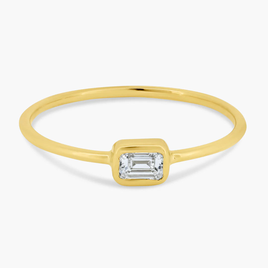 Fancy Cut Diamond Wire Ring