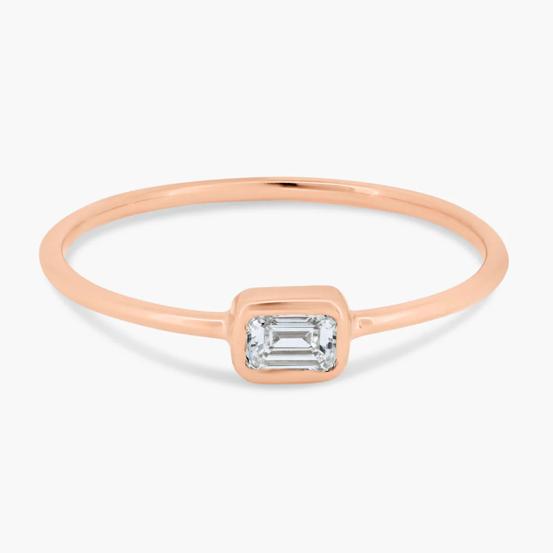 Fancy Cut Diamond Wire Ring