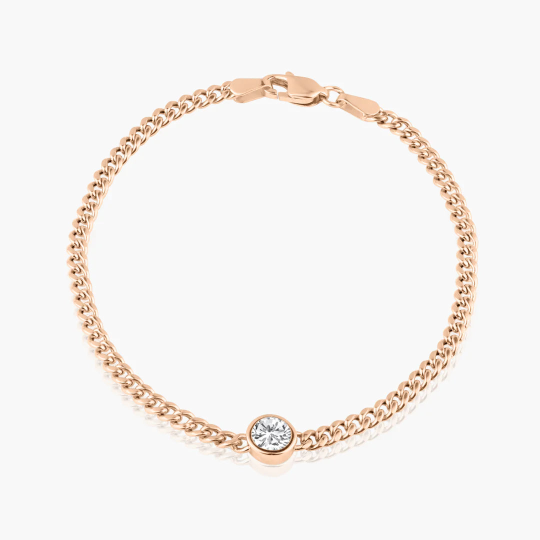 Diamond Bezeled Cuban Link Bracelet