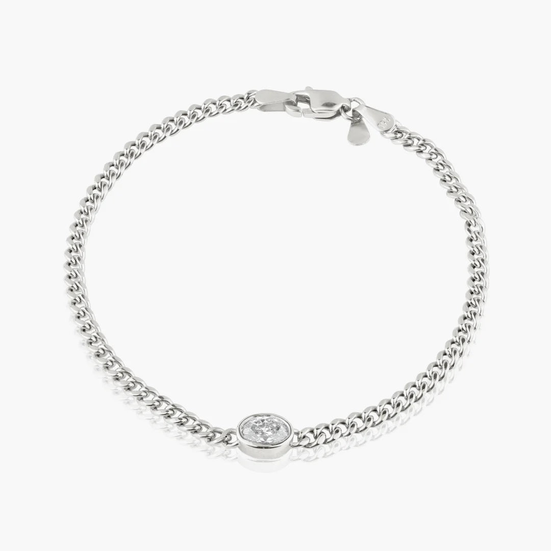 Diamond Bezeled Cuban Link Bracelet