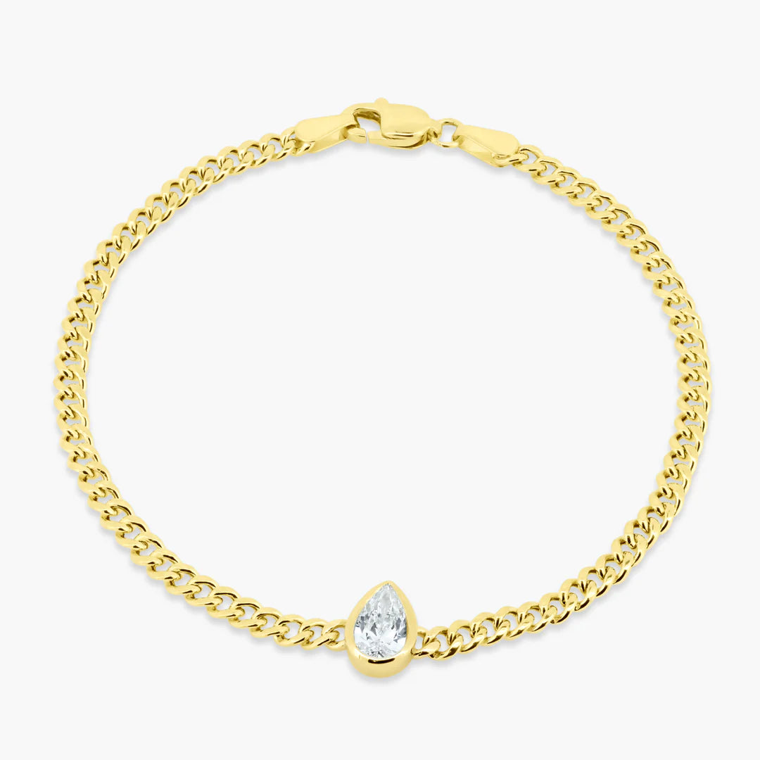Diamond Bezeled Cuban Link Bracelet