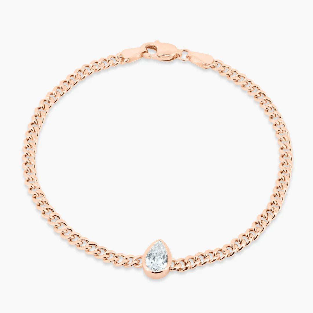 Diamond Bezeled Cuban Link Bracelet