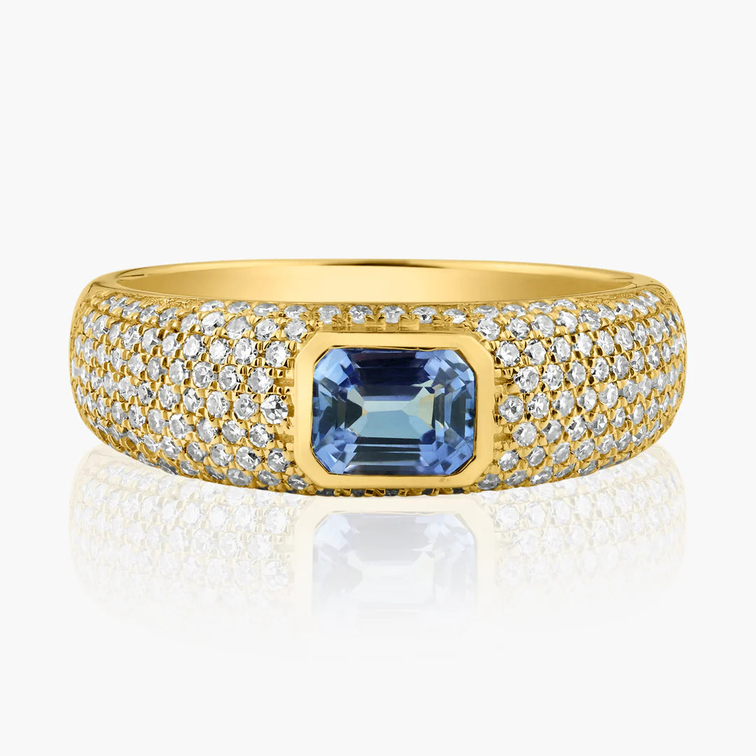 Pavé Gemstone Cigar Ring