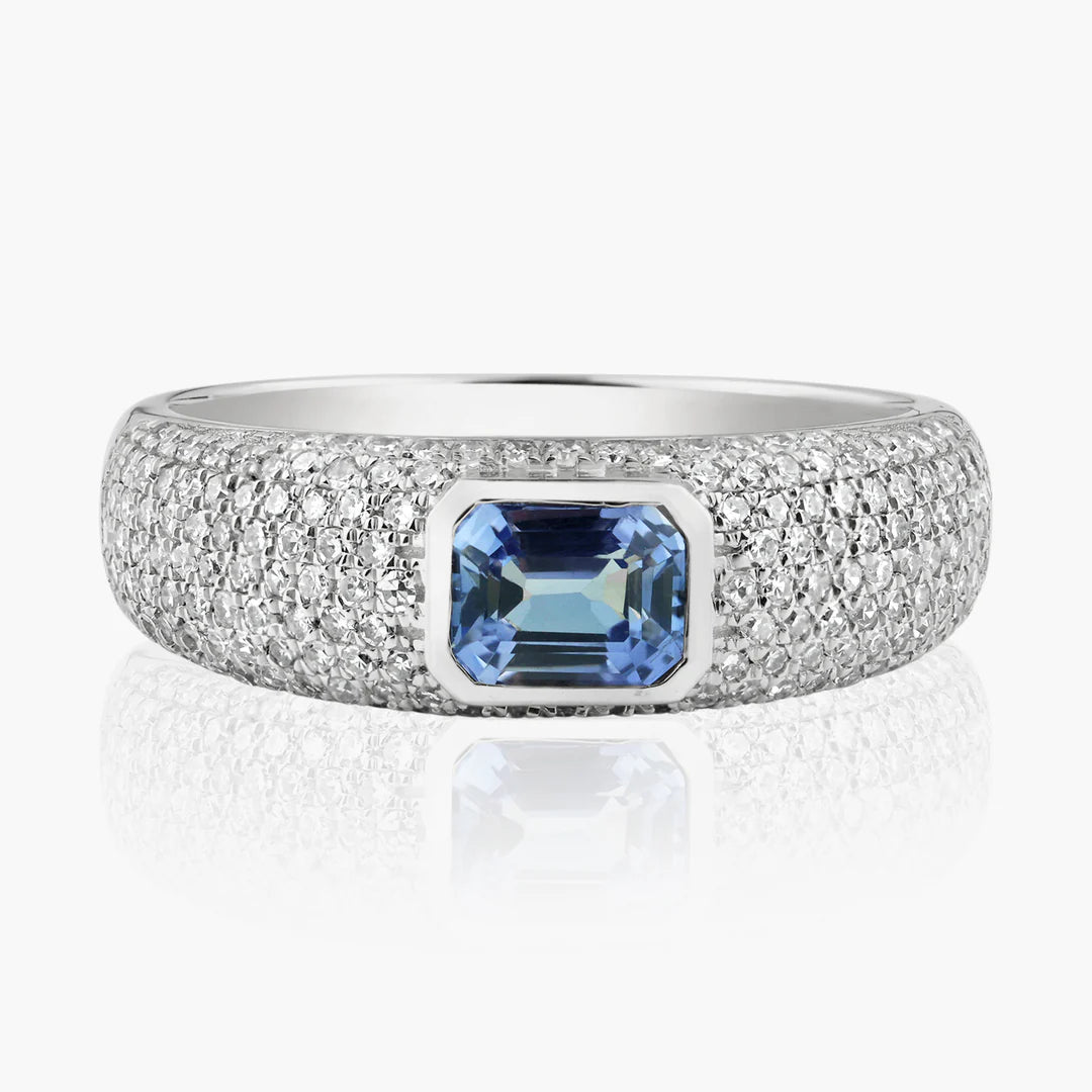 Pavé Gemstone Cigar Ring