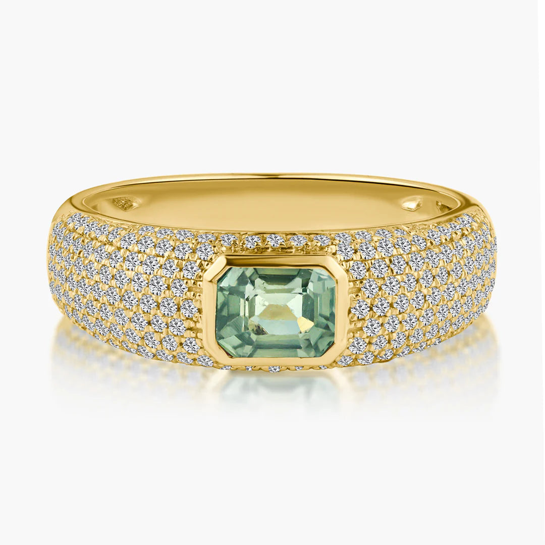 Pavé Gemstone Cigar Ring