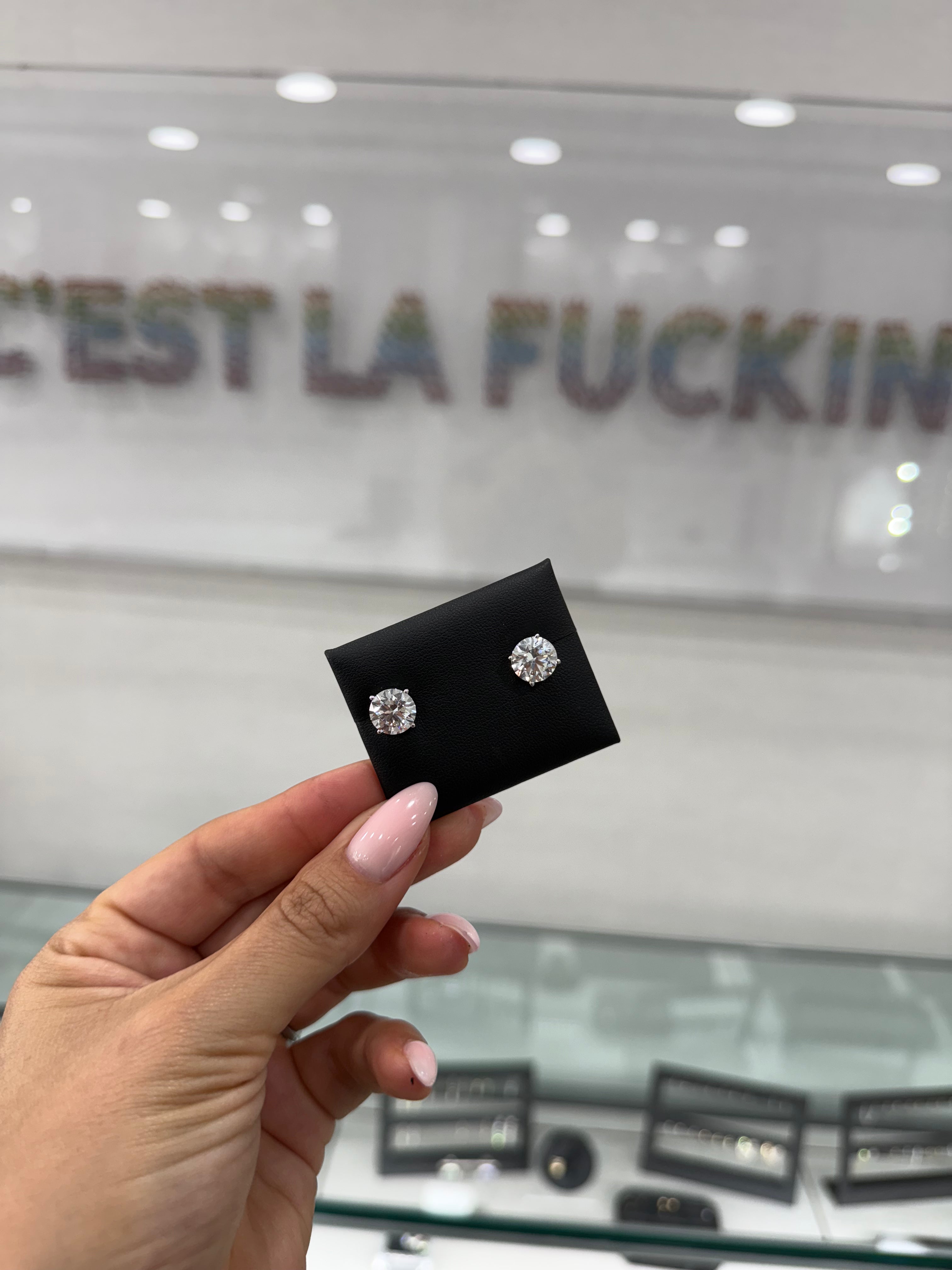 6ct Lab Diamond Studs