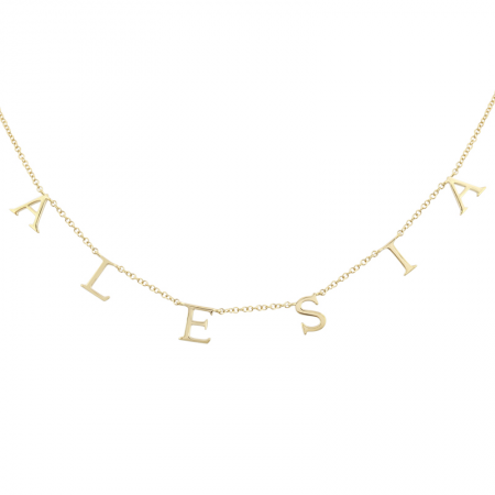 All Gold 6mm Name Necklace