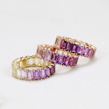 Amethyst Ombre Eternity Band