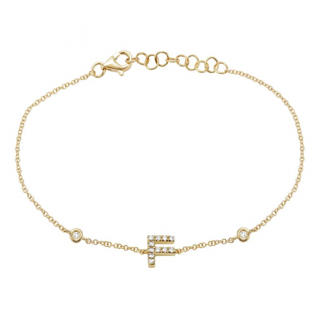 Mini Diamond Initial Bracelet