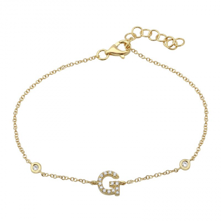 Mini Diamond Initial Bracelet